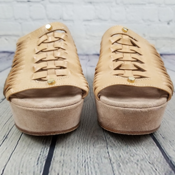 NAPOLEONI | wedge platform slip-on peep toe sandals - Picture 5 of 9